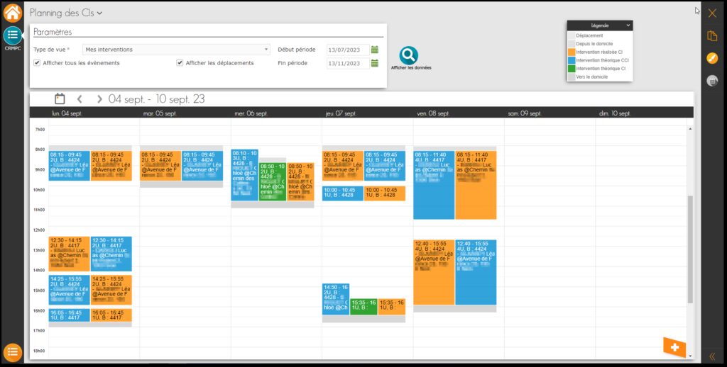 Agenda en mobilité