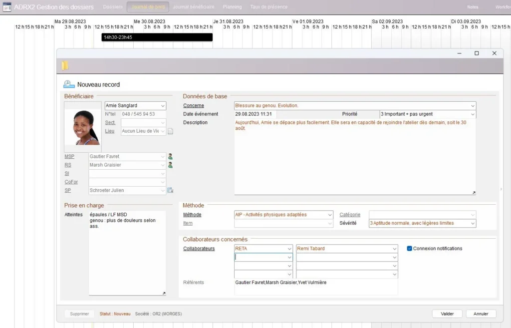 Statistiques et pilotage par canton et par typologie de beneficiaires dans le logiciel de formation et reinsertion sai Care.